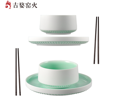 古婺窯火 婺州瓷 食 · 器 二人世界 二碗二盤（小）禮盒包裝 二人世界