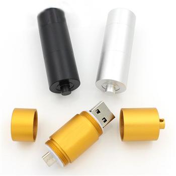 U盤定制 OTG手機(jī)U盤 創(chuàng)意商務(wù)氧化鋁電池造型優(yōu)盤 禮品贈(zèng)送