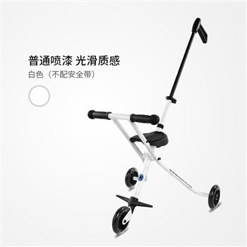 白色瑞士micro邁古米高溜娃神器 遛寶寶手推車簡(jiǎn)易折疊兒童車三輪車