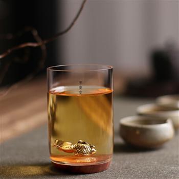 不覺堂木璃私杯品茗私杯玻璃茶杯主人杯單杯禮品杯水杯茶杯茶具凝魚