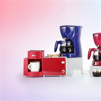 LOCK&LOCK EJB327RED 二合一早餐機(jī)(多士爐、咖啡機(jī))