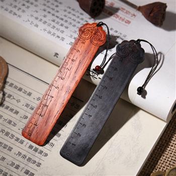 呈意文化-如意上上簽 新中式創(chuàng)意古典紅木書簽中國風禮物木質(zhì)書簽復(fù)古定制LOGO刻字文創(chuàng)禮品教師節(jié)禮物 紅木-紅酸枝