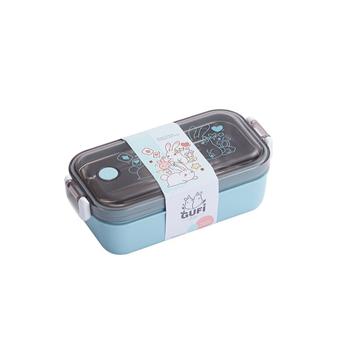 果飛兔不銹鋼長(zhǎng)方單層飯盒