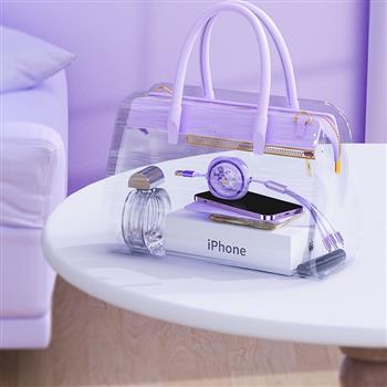 數據線三合一充電線一拖三快充三頭適用蘋果華為小米iPhone卡通Typec手機伸縮66W送定制logo禮品