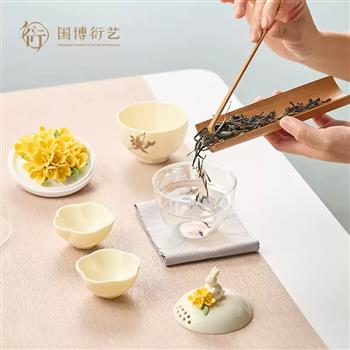 中國(guó)國(guó)家博物館玉桂瓊?cè)A茶香套裝國(guó)風(fēng)茶具創(chuàng)意高端送長(zhǎng)輩朋友禮物