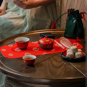 萬(wàn)仟堂旅行茶具 高檔陶瓷便攜戶外茶具泡茶套裝一壺二杯特供款