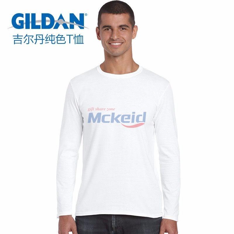 吉爾丹GILDAN76400男款純棉純色長袖圓領(lǐng)T恤打底衫