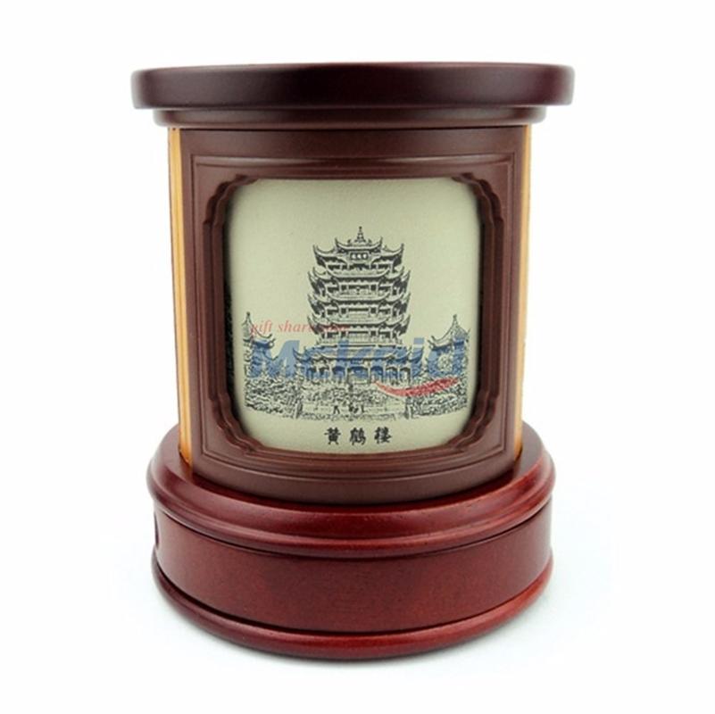 轉(zhuǎn)好運筆筒|帶印章版轉(zhuǎn)好運旋轉(zhuǎn)筆筒|創(chuàng)意禮品筆筒|木質(zhì)商務(wù)禮品