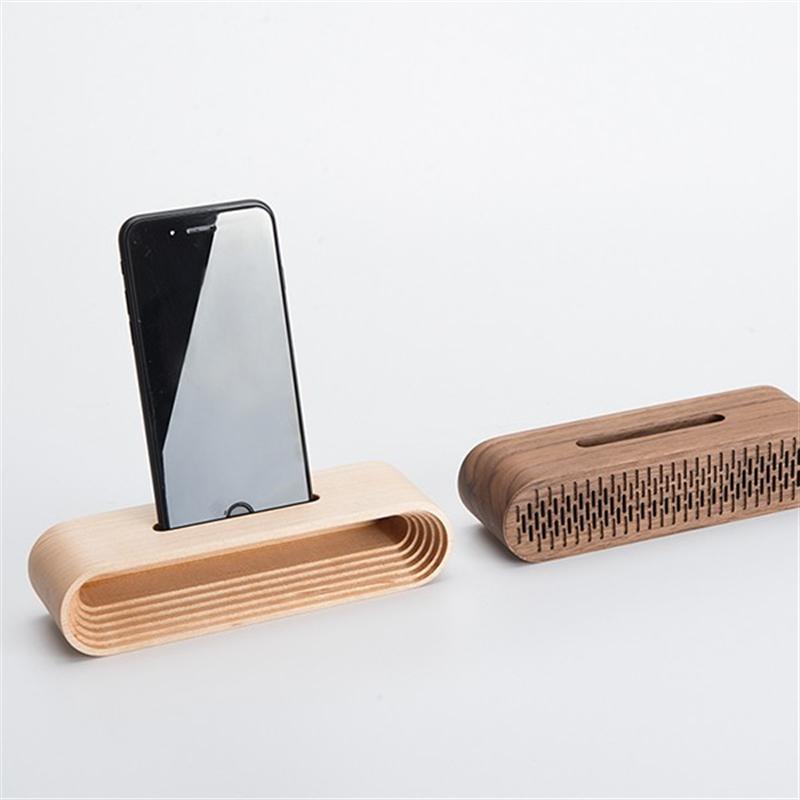 本來設計新品 原木創(chuàng)意手機支架手機座擴音器禮物 