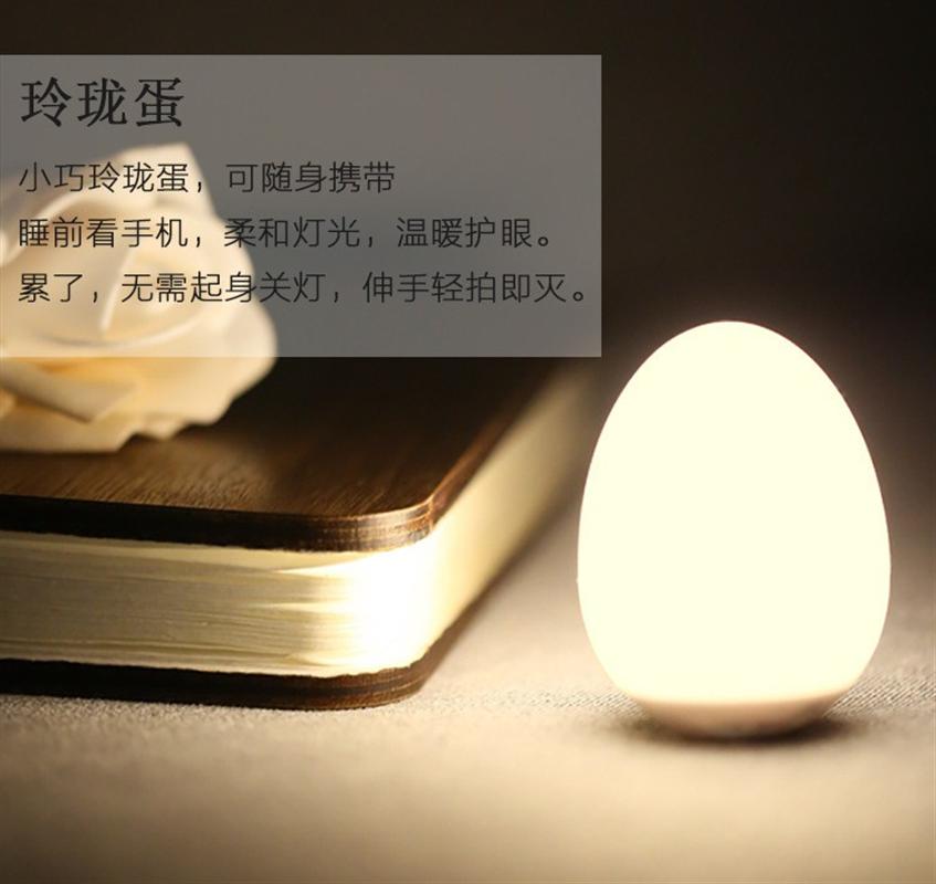 鳥(niǎo)蛋氛圍夜燈 實(shí)木樹(shù)枝磁吸USB充電創(chuàng)意人體感應(yīng) 