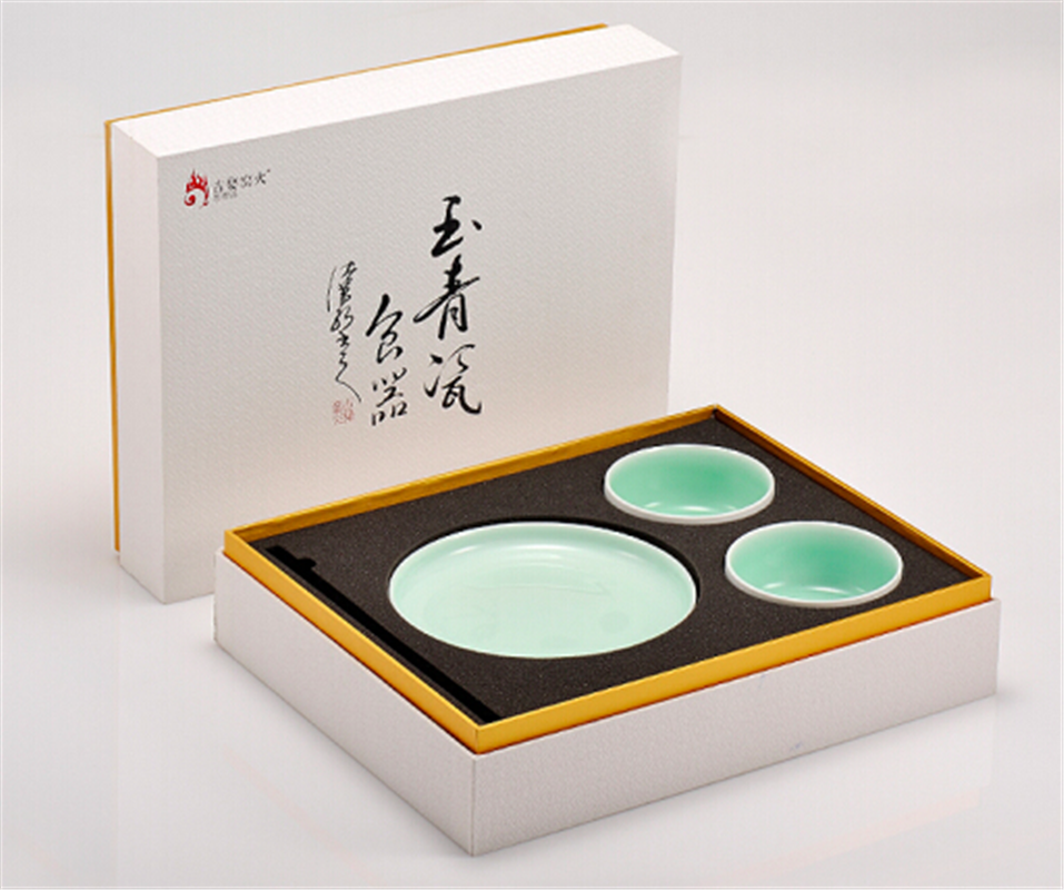 古婺窯火 婺州瓷 食 · 器 二人世界 二碗二盤（?。┒Y盒包裝 二人世界