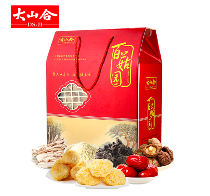 大山合干貨大禮包菌菇特產(chǎn)節(jié)日送禮禮盒840g年貨銀耳木耳茶樹菇