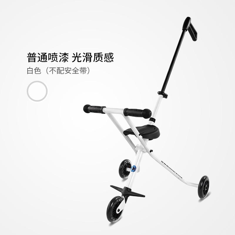 白色瑞士micro邁古米高溜娃神器 遛寶寶手推車(chē)簡(jiǎn)易折疊兒童車(chē)三輪車(chē)