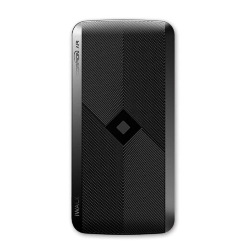 愛沃可（iWALK）無線充電寶快充便攜移動(dòng)電源自帶線iPhone X/8/7三星華為小米type-c 黑色 
