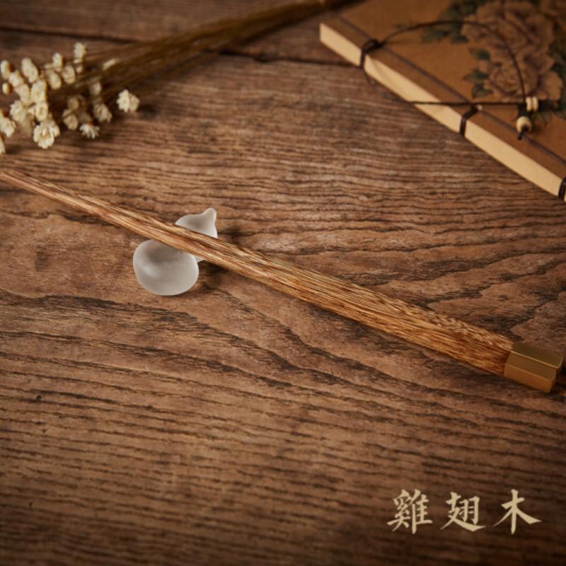 清樸堂-錦箸 銀行創(chuàng)意定制禮品紅木筷子雞翅木筷子禮物生日高檔禮盒裝日式餐具創(chuàng)意紀(jì)念品實(shí)用 雞翅木2.5+筷架