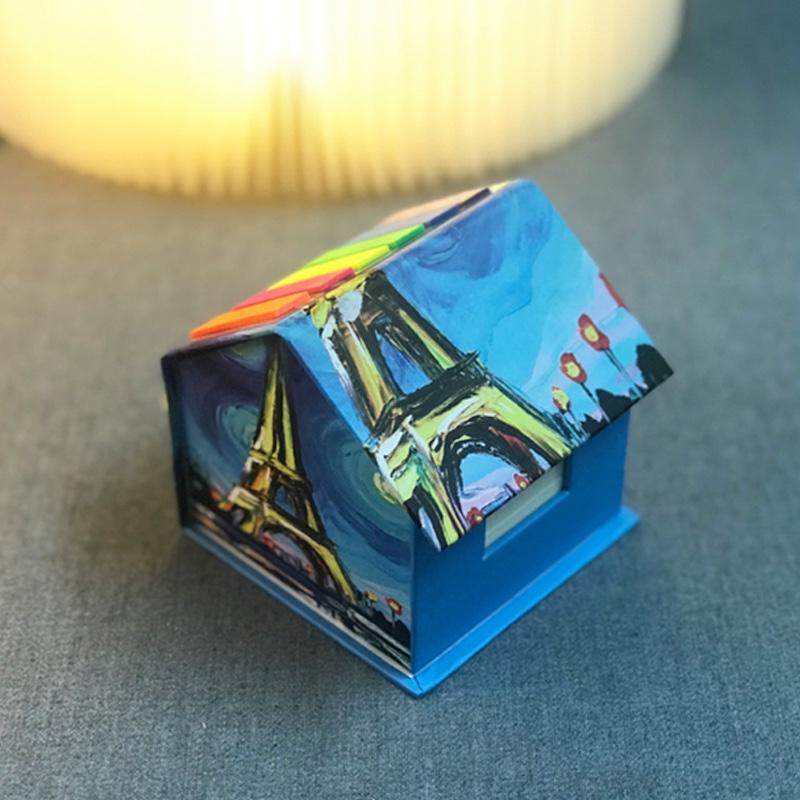 縱橫便利貼創(chuàng)意六色條pet標房子組合便簽紙時尚