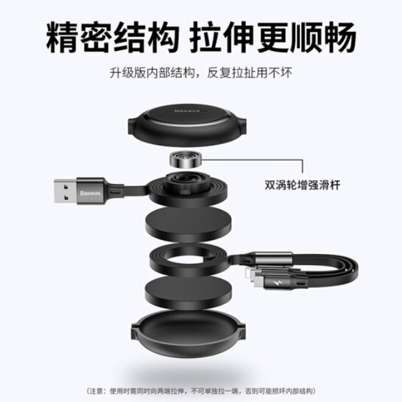 倍思 磁吸蘋果數(shù)據(jù)線 快充磁鐵強磁力車載吸附式帶燈 iPhone6s/7Plus/8/x/xsXRmax/ipad手機充電器線 2M 黑