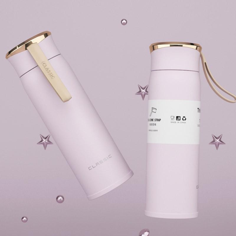 艾可思不銹鋼清新簡約保溫杯