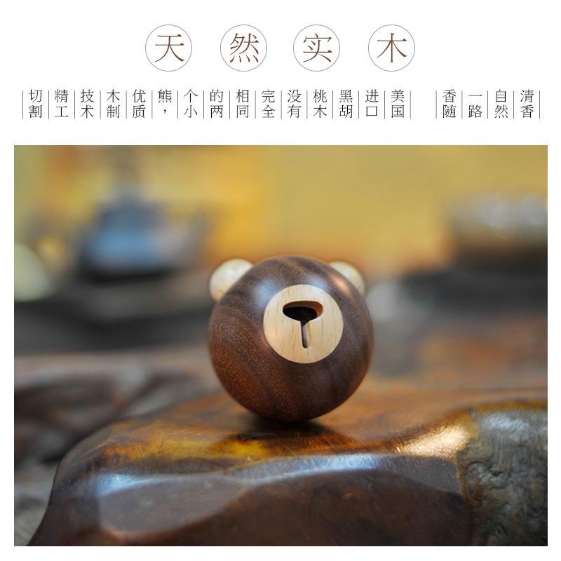 實(shí)木小熊車載香氛Dokiy原創(chuàng)可愛汽車飾品個(gè)性禮品 出風(fēng)口香水