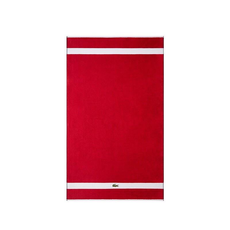 LCMJ-005 Lacoste CASUAL 運(yùn)動(dòng)巾單條紅 50*100cm