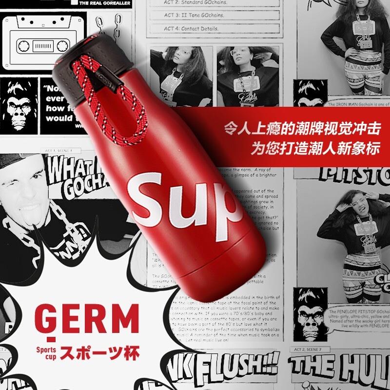 格沵（GERM）保溫杯大容量男女士便攜Sup網(wǎng)紅限量個(gè)性316不銹鋼水杯帶掛繩 