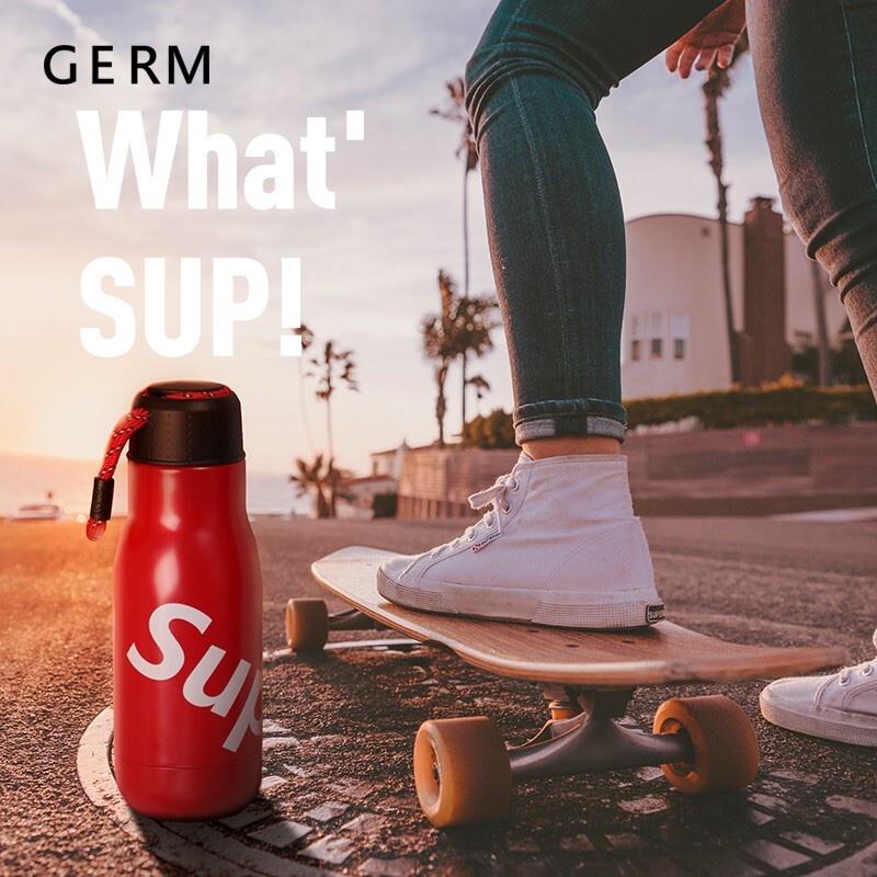 格沵（GERM）保溫杯大容量男女士便攜Sup網(wǎng)紅限量個(gè)性316不銹鋼水杯帶掛繩 