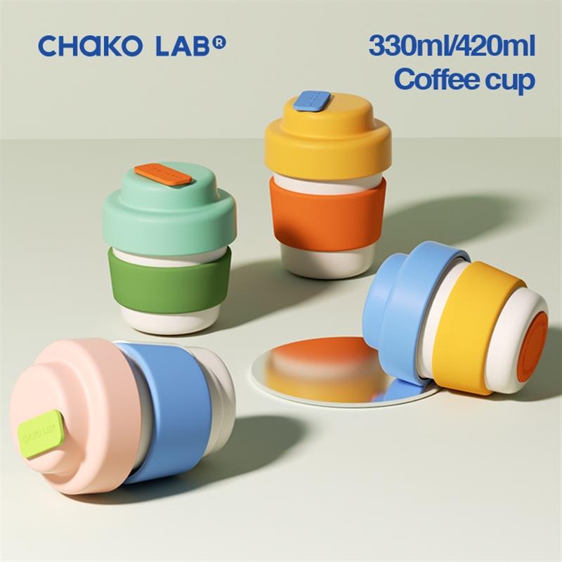 chakolab咖啡杯陶瓷內(nèi)膽保溫杯女不銹鋼便攜可愛直飲隨行水杯子