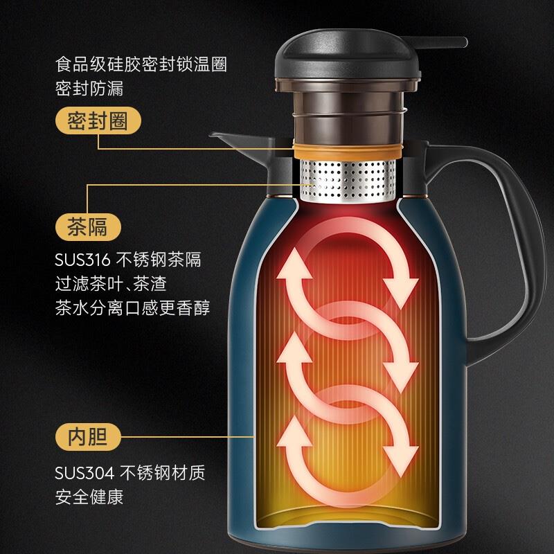 燜大師（MENDASHI） 錦鯉商務套裝MT1602W燜茶壺保溫杯組合套裝商務家用辦公