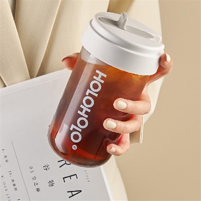 holoholo吸管杯女生高顏值杯子女隨行塑料兒童水杯夏季學(xué)生咖啡杯