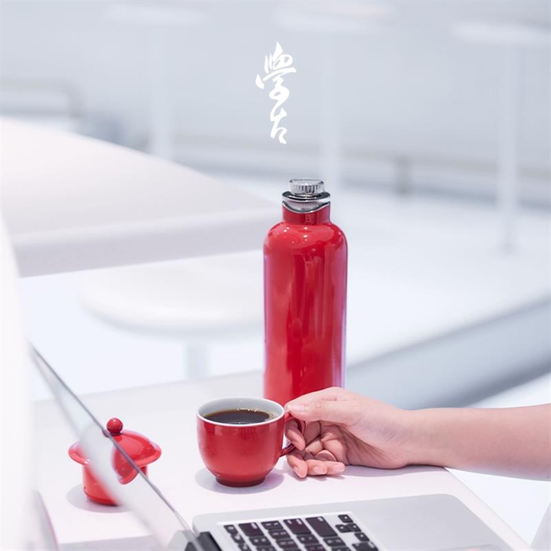 學古|1930陶瓷小蓋杯 復古帶蓋水杯茶杯會議杯馬克杯咖啡杯180cc