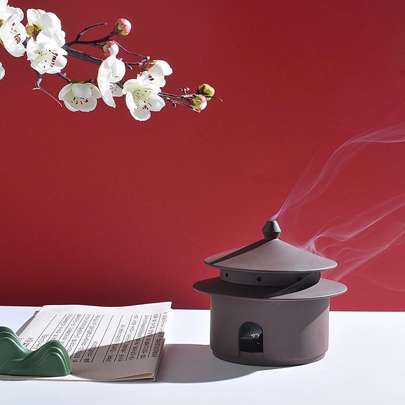唯詩|故宮香爐 紫砂香爐檀香爐仿古香薰爐茶道盤香爐擺件創(chuàng)意禮品