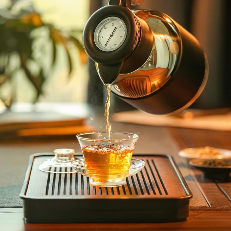 燜大師時光印記鉑金套裝SG1850T燜茶杯壺商務(wù)套裝機械溫顯燜泡壺隨行杯 