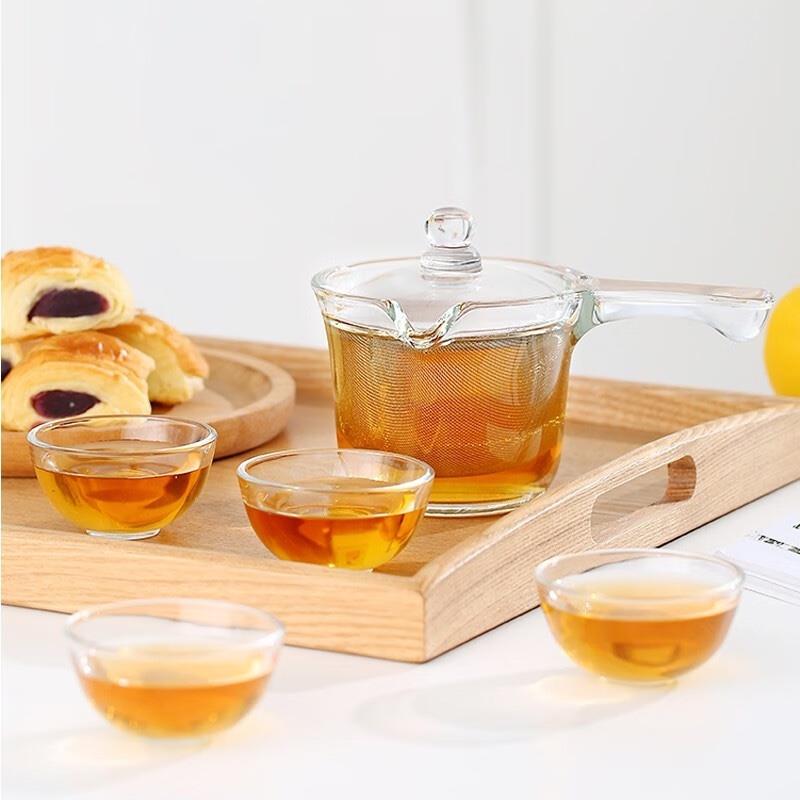 so.home樂怡茶具套裝單手易握沖茶壺日式款耐熱玻璃側把壺