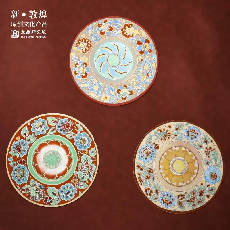 敦煌研究院 壁畫圖案diy填色團扇 古風(fēng)團扇創(chuàng)意文創(chuàng)禮品高級感