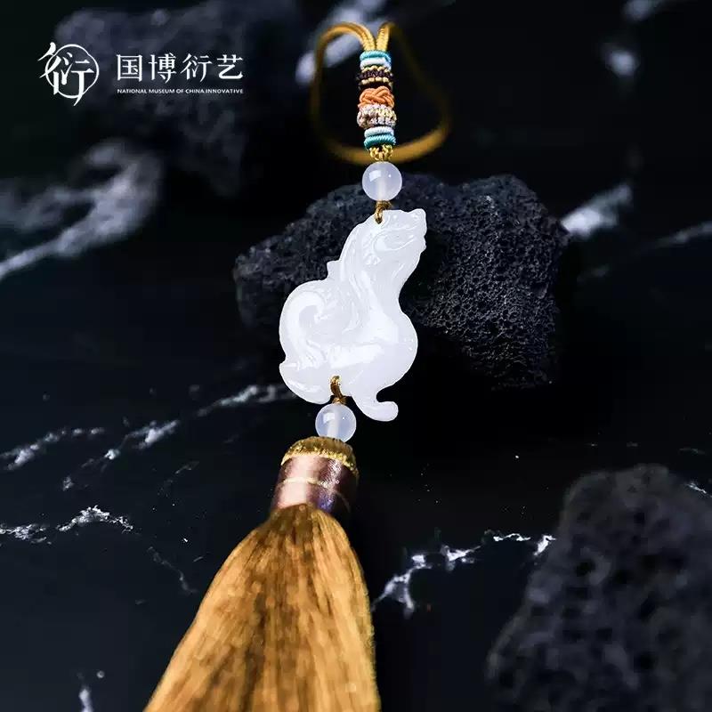 中國(guó)國(guó)家博物館祥瑞五福車(chē)掛汽車(chē)裝飾后視鏡掛件古典生日禮物男生