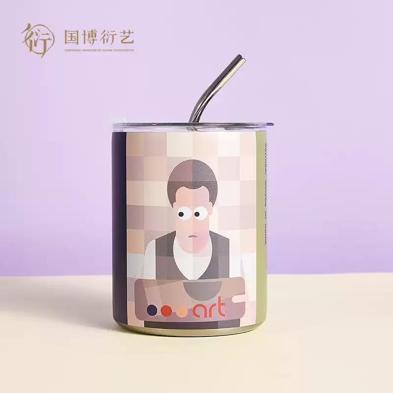 中國(guó)國(guó)家博物館拉斐爾莫蘭迪吸管杯創(chuàng)意杯子高顏值生日禮物
