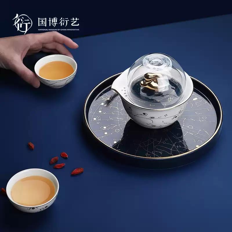 中國國家博物館秋影金波茶具禮盒套裝文創(chuàng)茶杯長輩高端生日伴手禮