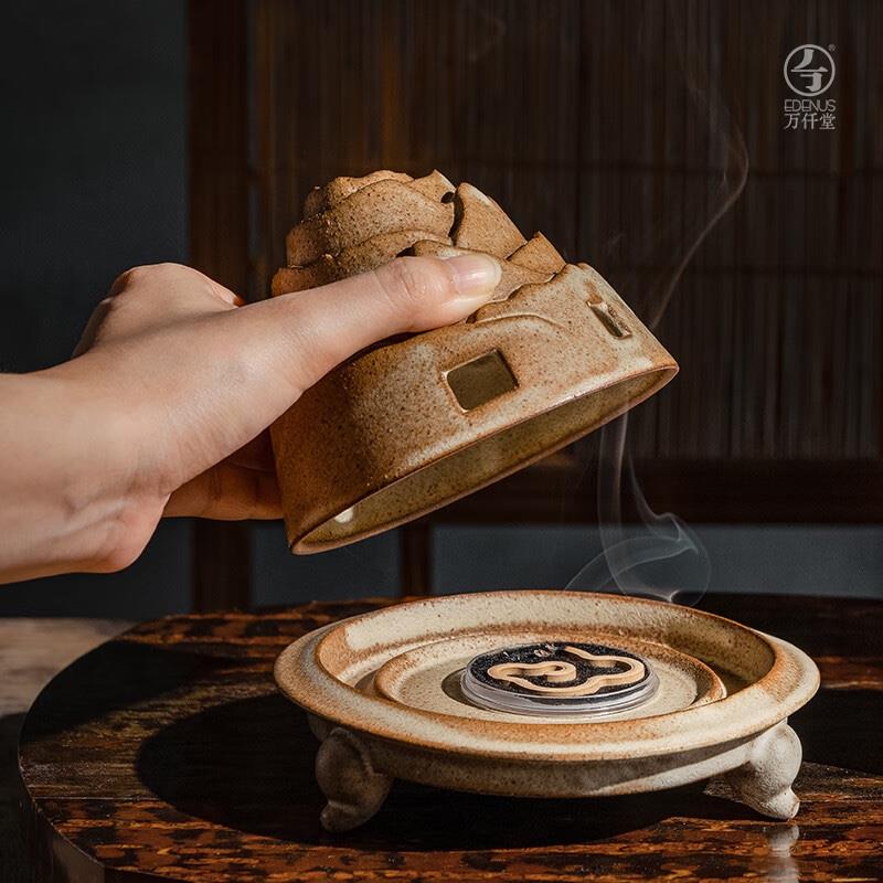 萬仟堂（Edenus）創(chuàng)意擺件香薰 敦煌系列沉香檀香臥室室內(nèi)佛堂送禮禮物盒 千山萬水