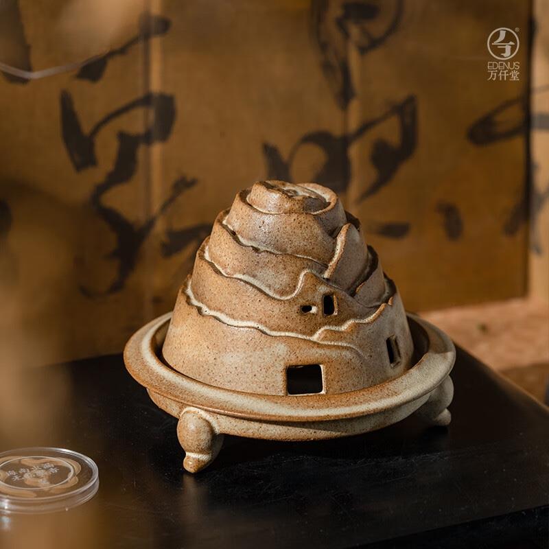 萬仟堂（Edenus）創(chuàng)意擺件香薰 敦煌系列沉香檀香臥室室內(nèi)佛堂送禮禮物盒 千山萬水